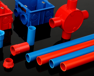 红蓝分色PVC-U电工套管